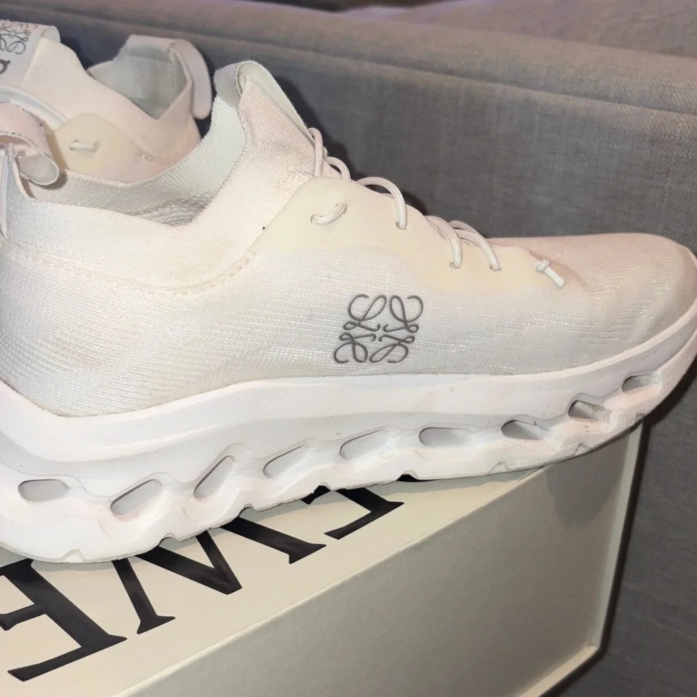 Loewe x On Off-White/white Sculpted-Sole Knit Sneaker - Picture 6 of 7